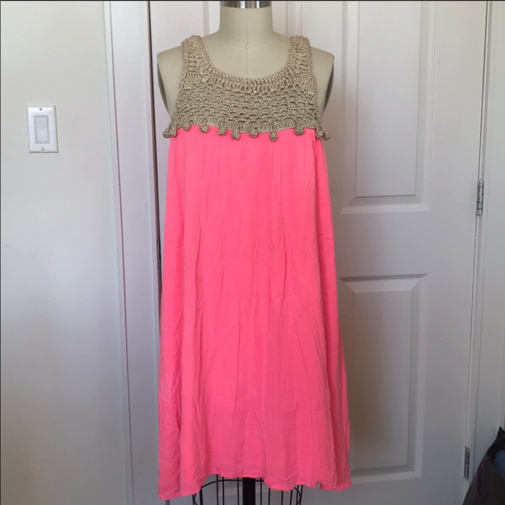 ISO—— ISO Rachelle dress size XL in pink sun ray!